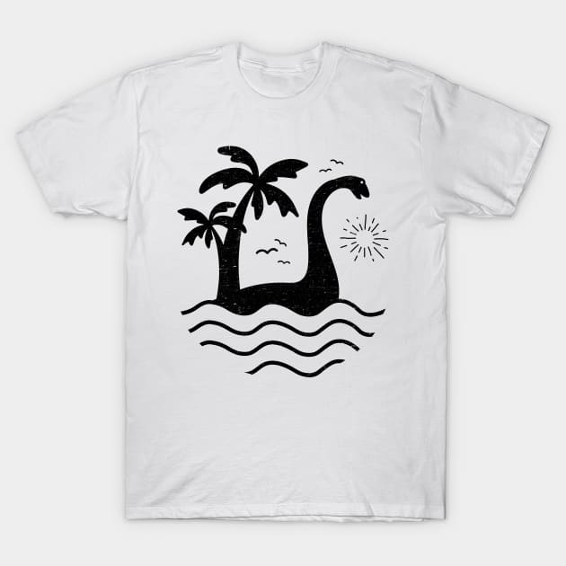 Loch Ness Monster Nessie Silhouette T-Shirt by Tesszero